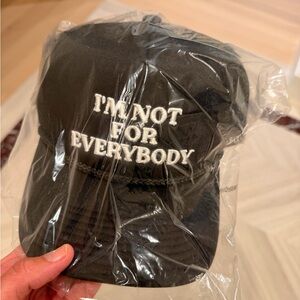 Field Grade black cap baseball hat- i am not for everyone new with tags